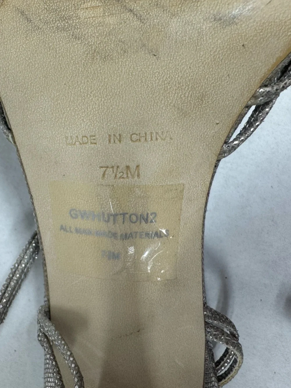 Guess by Marciano Silver Metallic Heeled Sandals - Size 7.5 - Picture 13 of 15